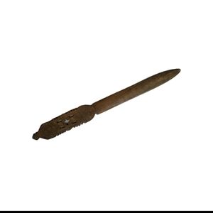 Antique letter opener, Wooden letter opener, Carved wooden letter opener, 11'in